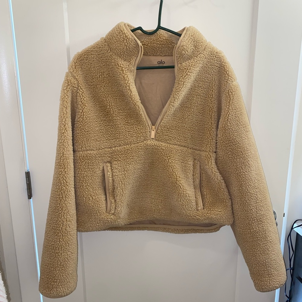 Alo yoga Sherpa quarter zip jacket